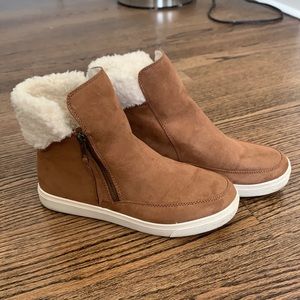 Target suede and faux fur booties